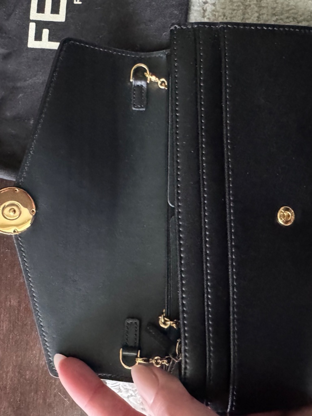 Fendi “F is Fendi” Chain Continental Wallet on Chain (never used) - Picture 5 of 9